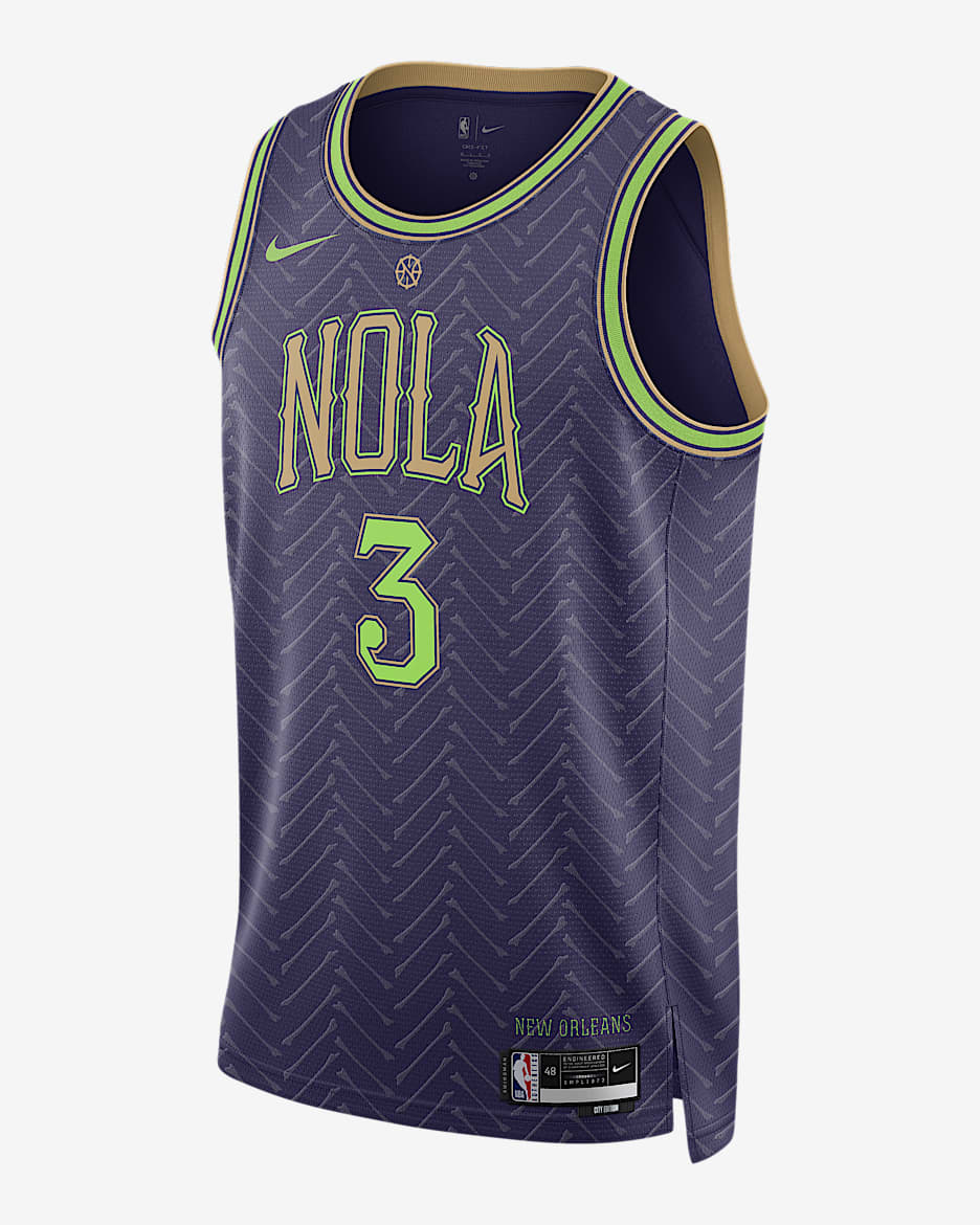 Jersey Nike Dri-FIT de la NBA Swingman para hombre CJ McCollum New Orleans Pelicans 2024/25 City Edition - Tinta