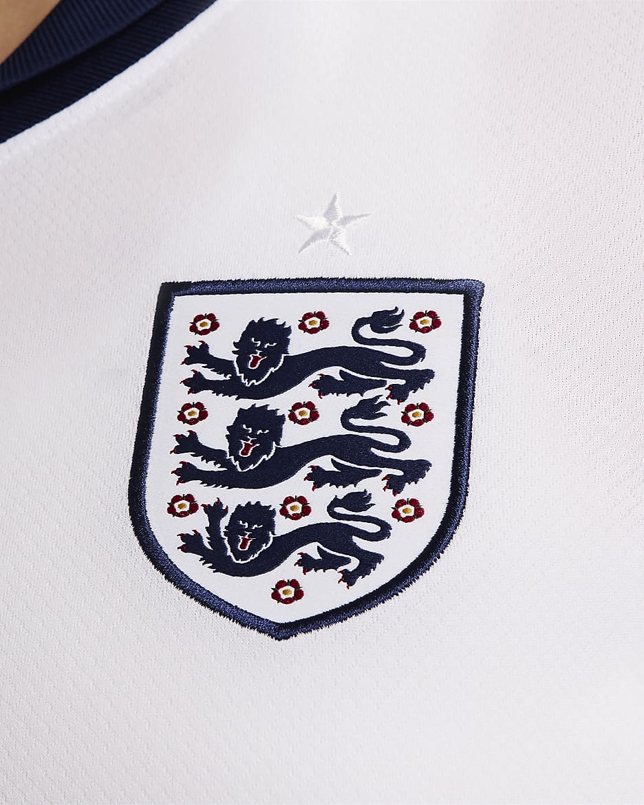 England (Men's Team) 2024/25 Stadium Home Women's Nike Dri-FIT Football Replica Shirt - White/Blue Void