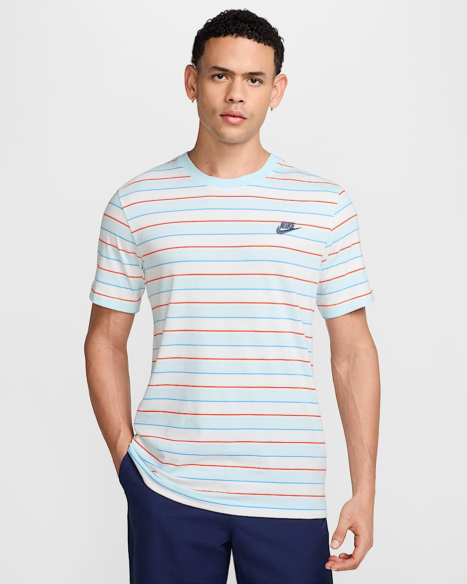 Playera para hombre Nike Club - Azul glacial/Trueno azul