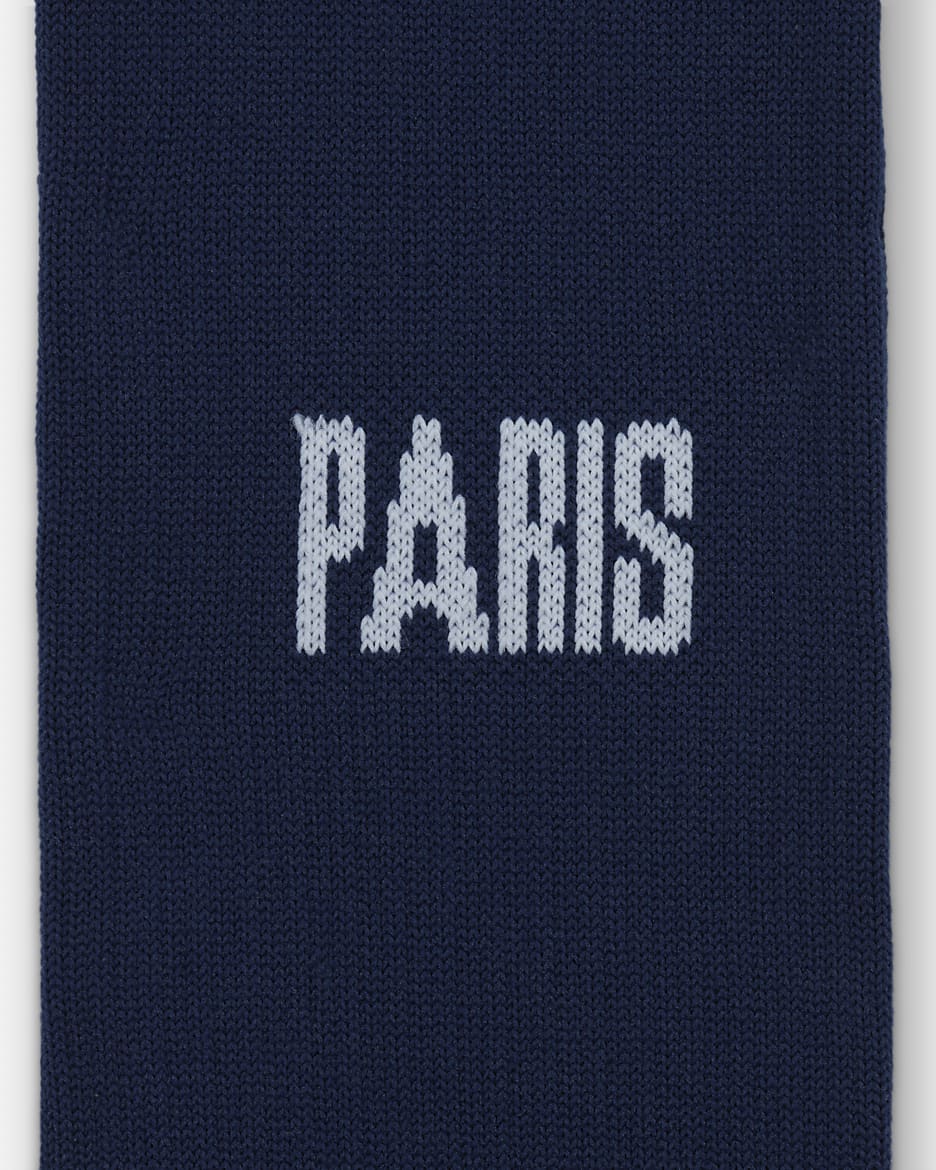 Chaussettes de foot montantes Paris Saint-Germain Strike Nike - Midnight Navy/Blanc