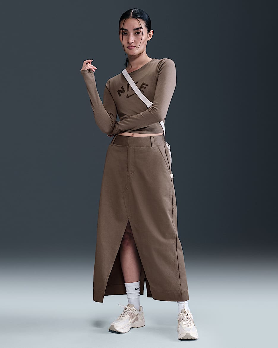 Nike Sportswear 系列女款斜紋布裙 - Mink Brown/Mink Brown