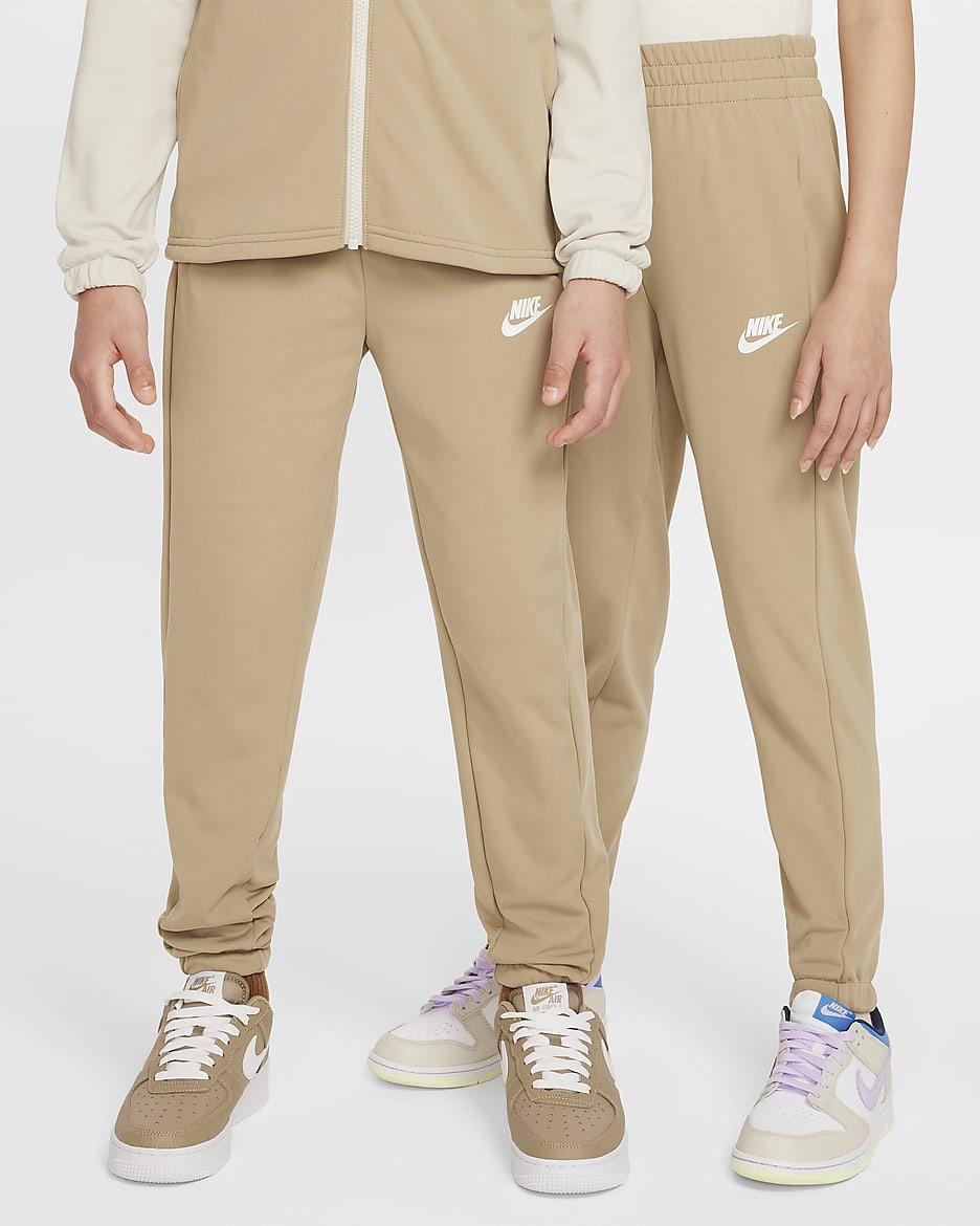 Nike Sportswear Older Kids' Tracksuit - Light Bone/Khaki/White