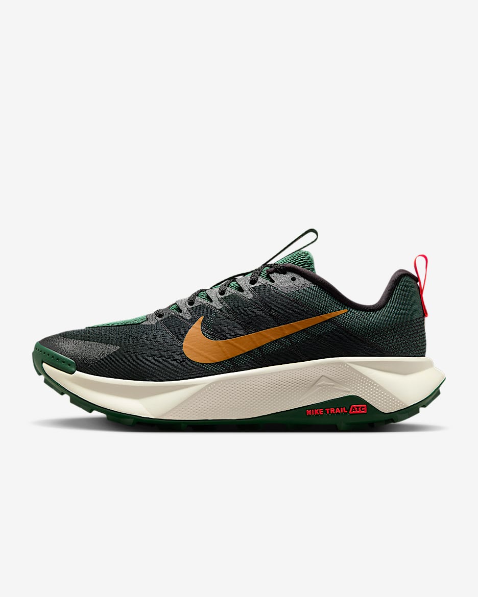 Nike Wildhorse 10 Men's Trail-Running Shoes - Black/Fir/Bright Crimson/Desert Ochre