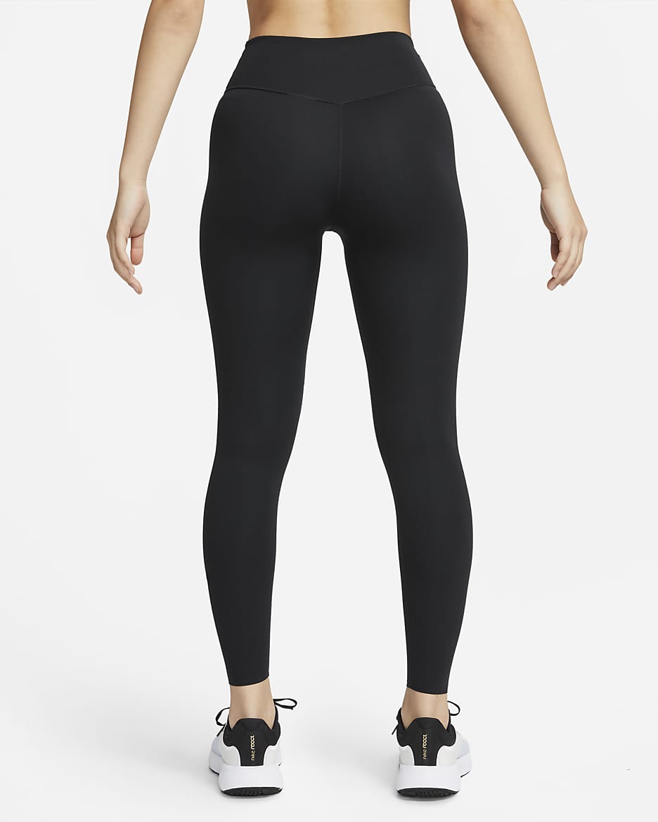 Nike One Luxe Women's Mid-Rise Pocket Leggings - Black/Clear