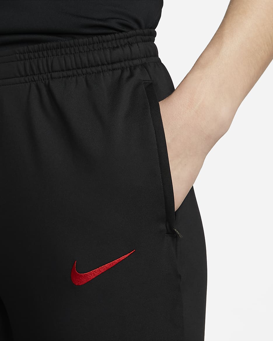 U.S. Strike Women's Nike Dri-FIT Knit Soccer Pants - Black/Speed Red