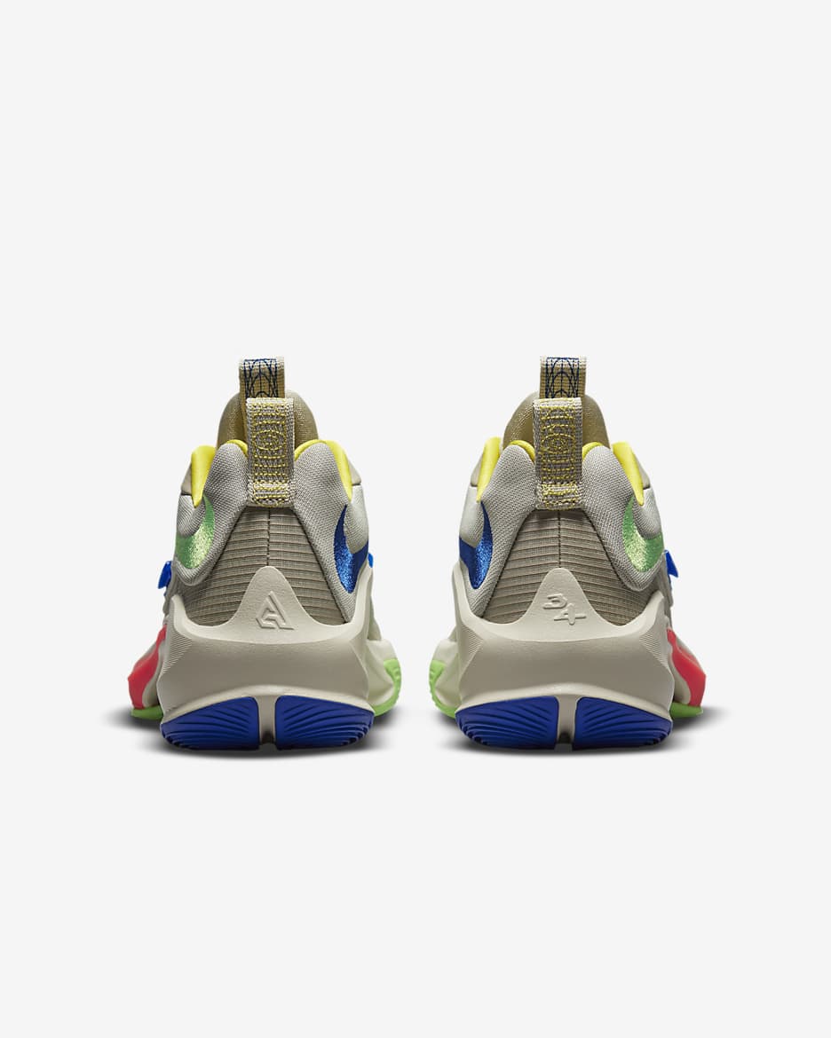 Freak 3 Basketball Shoes - Light Stone/Bright Crimson/Racer Blue/Green Strike