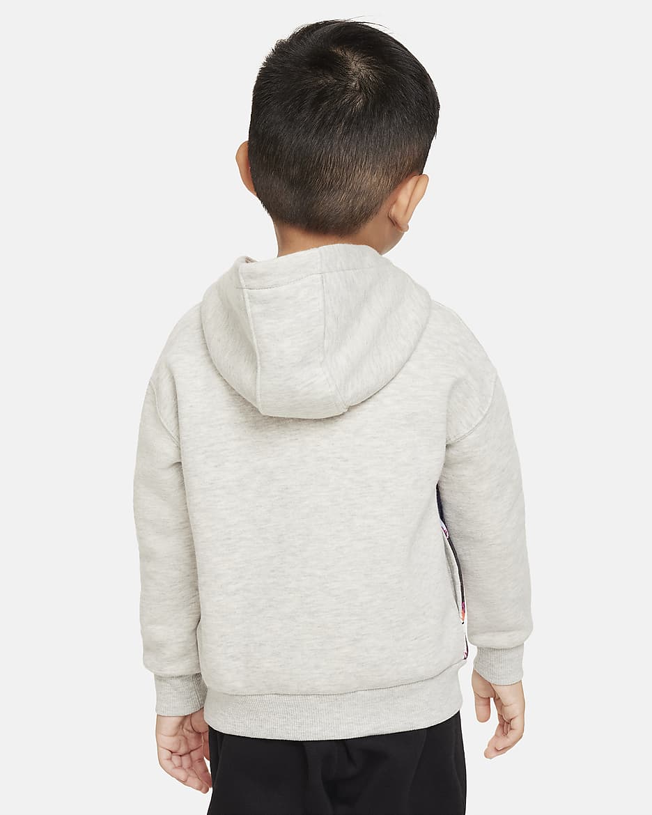 Nike Sportswear Snow Day Fleece Printed Pullover Toddler Hoodie - Grey Heather