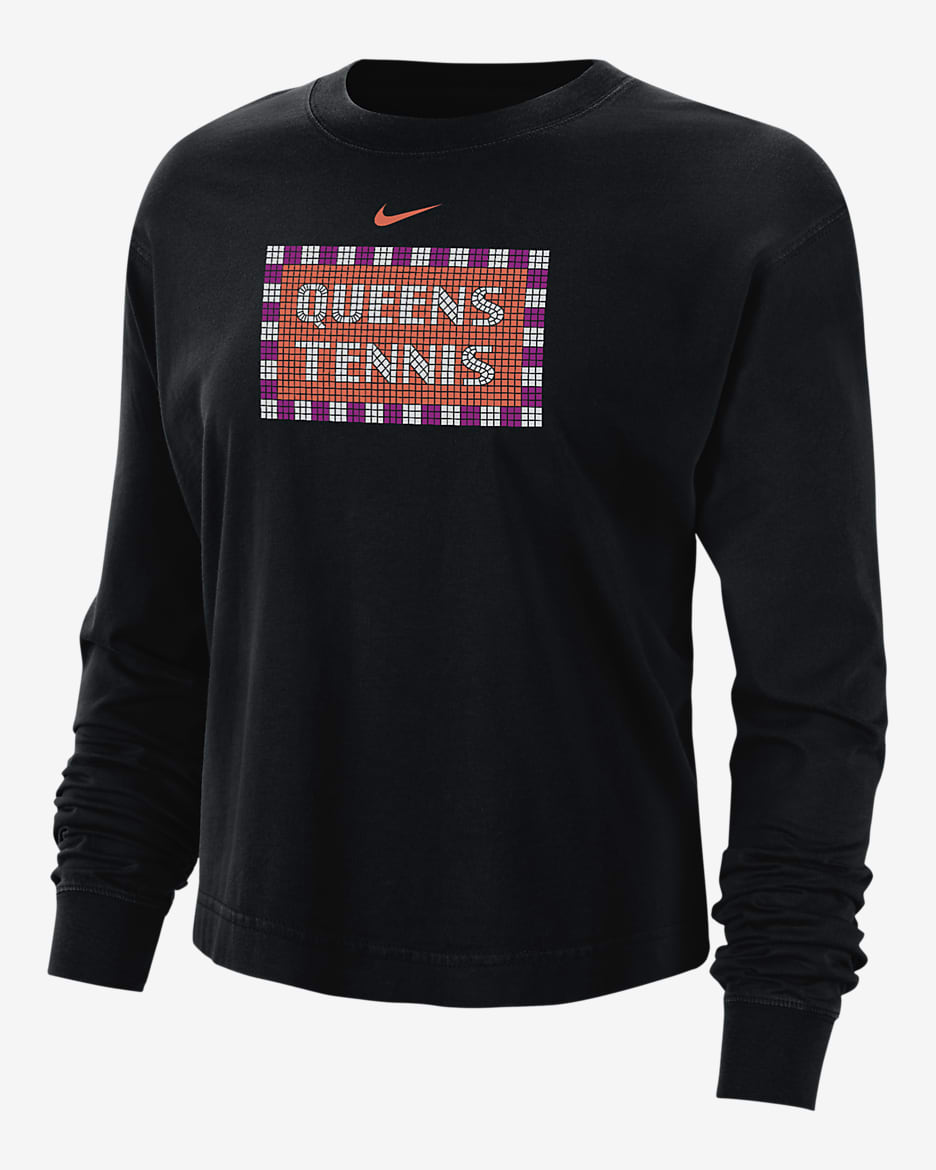 Nike Women's Tennis Boxy Long-Sleeve T-Shirt - Black