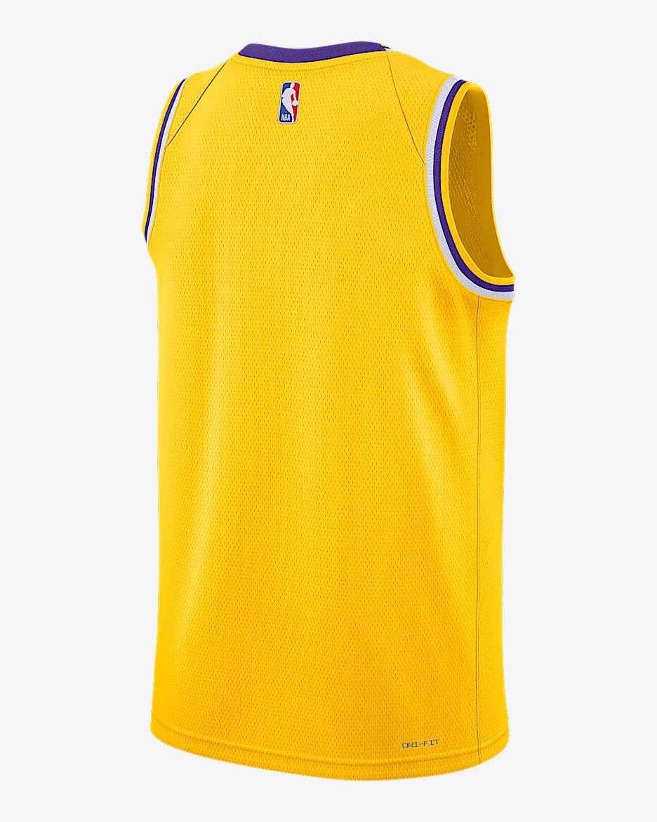 Los Angeles Lakers Icon Edition 2022/23 Nike Dri-FIT NBA Swingman Jersey - Amarillo/Field Purple