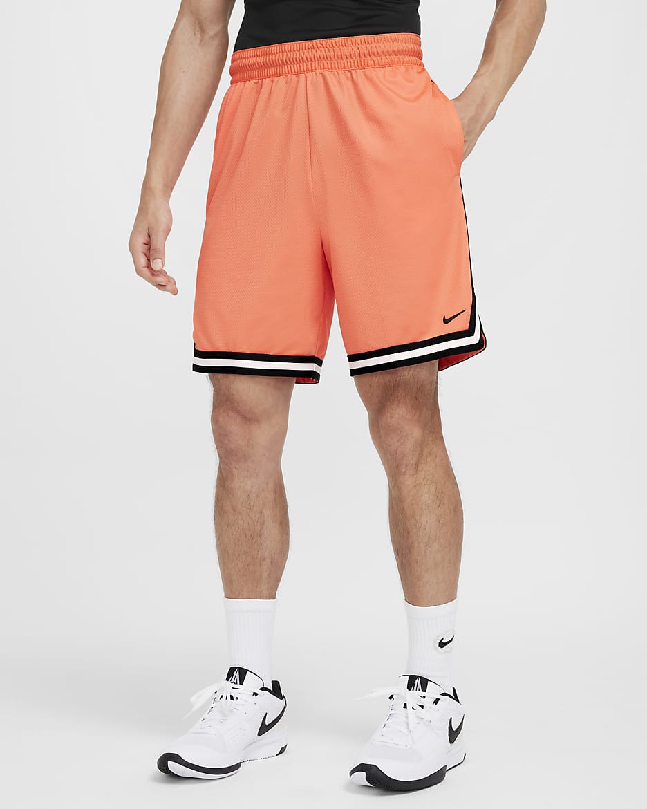 Shorts de básquetbol Dri-FIT de 20 cm para hombre Nike DNA - Mango salvaje claro/Negro/Negro