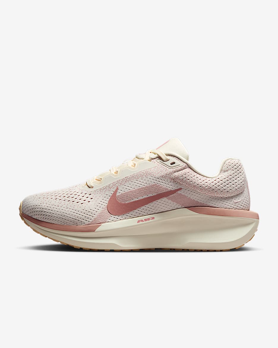 Nike Winflo 11 Women's Road Running Shoes - Pale Ivory/Particle Pink/Pearl White/Metallic Rose Gold