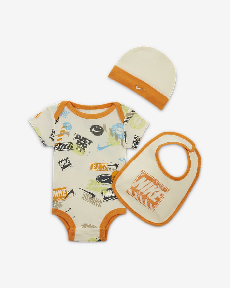 Nike 3-Piece Wild Air Box Set Baby (3-6M) 3-Piece Box Set - Coconut Milk