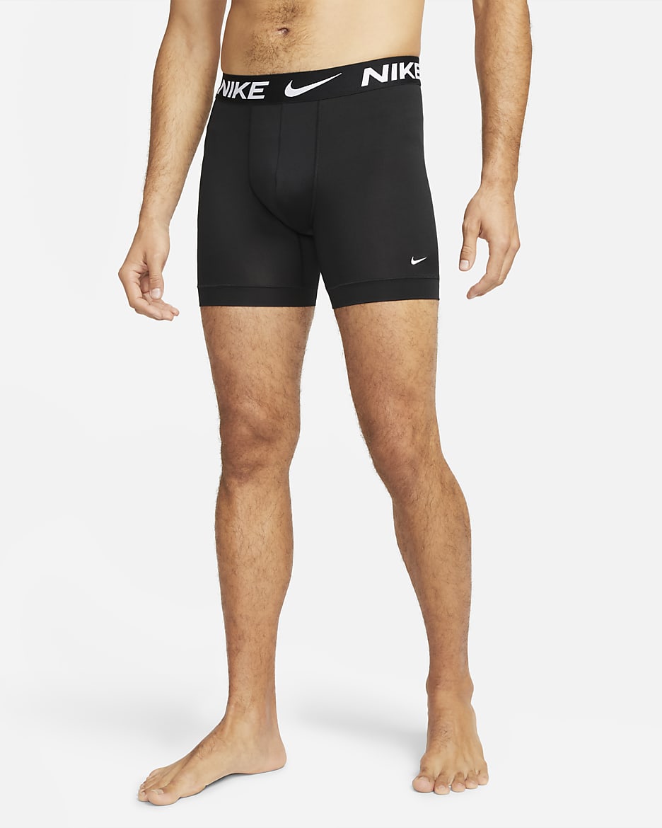 Ropa interior para hombre Nike Dri-FIT Essential Micro (paquete de 3) - Negro