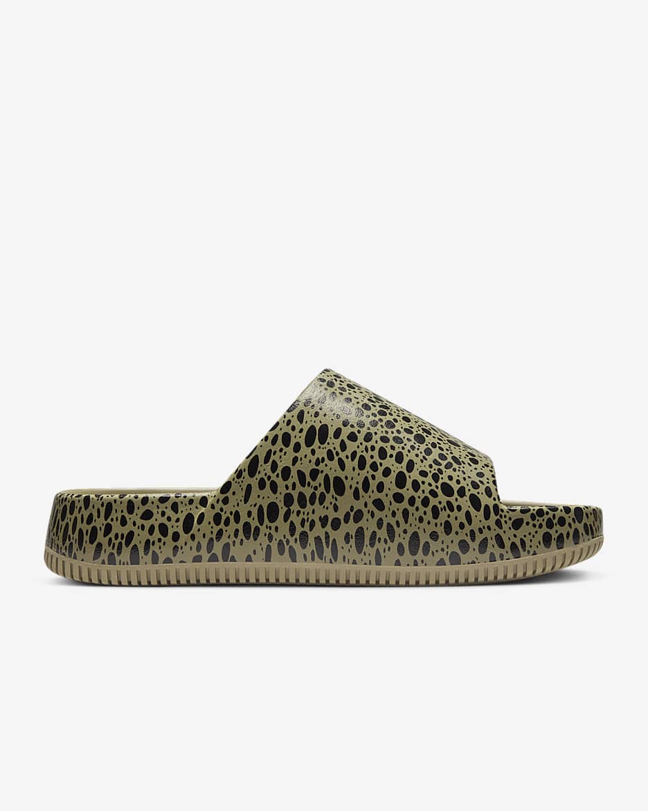 Nike Calm Damen-Slides - Neutral Olive/Schwarz