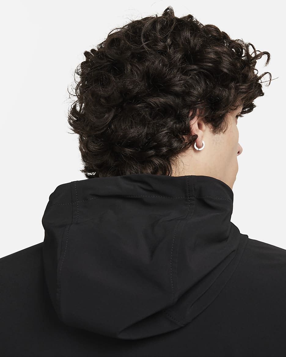 Nike Unlimited vielseitige, wasserabweisende Jacke mit Kapuze für Herren - Schwarz/Schwarz/Schwarz