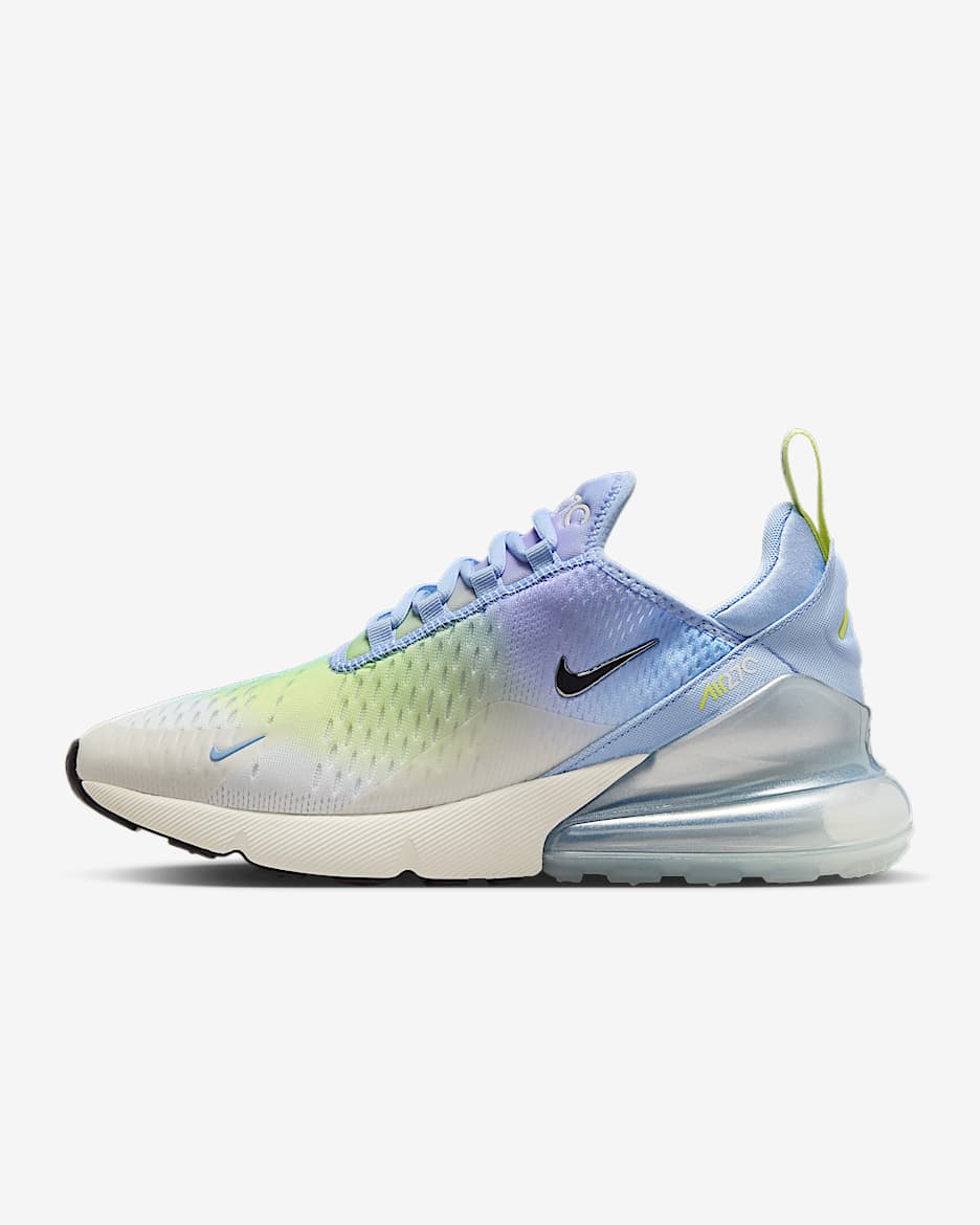 Nike Air Max 270 Women's Shoes - Aluminum/Hydrangeas/Light Lemon Twist/Metallic Silver