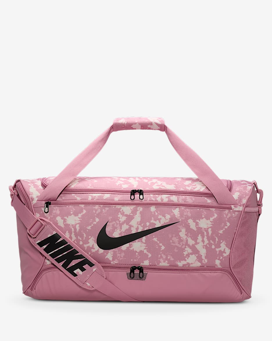 Maleta duffel (mediana, 60 L) Nike Brasilia - Rosa elemental/Rosa elemental/Negro