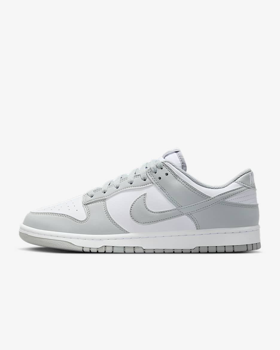 Nike Dunk Low Retro Men's Shoes - White/White/Light Smoke Grey