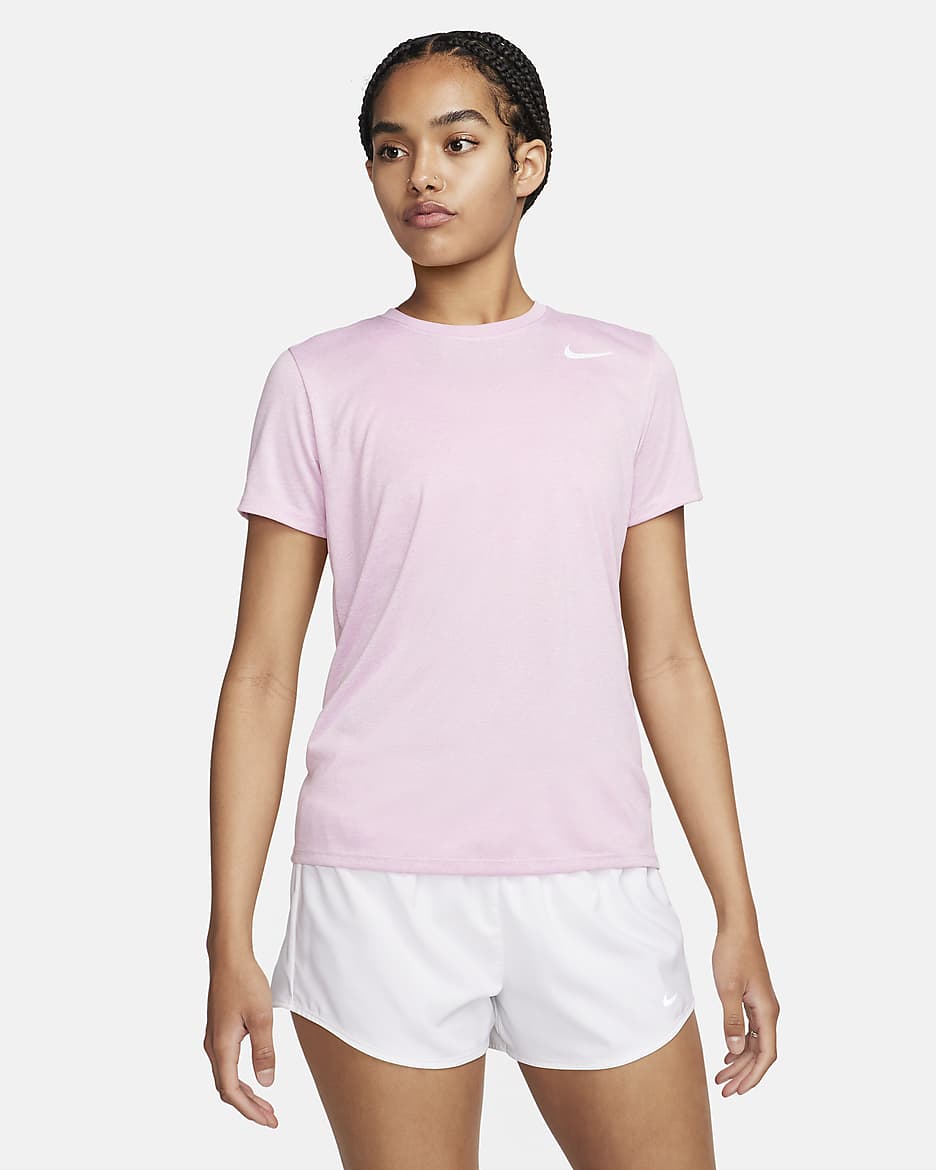 Nike Dri-FIT Women's T-Shirt - Pink Rise/Pure/Heather/White