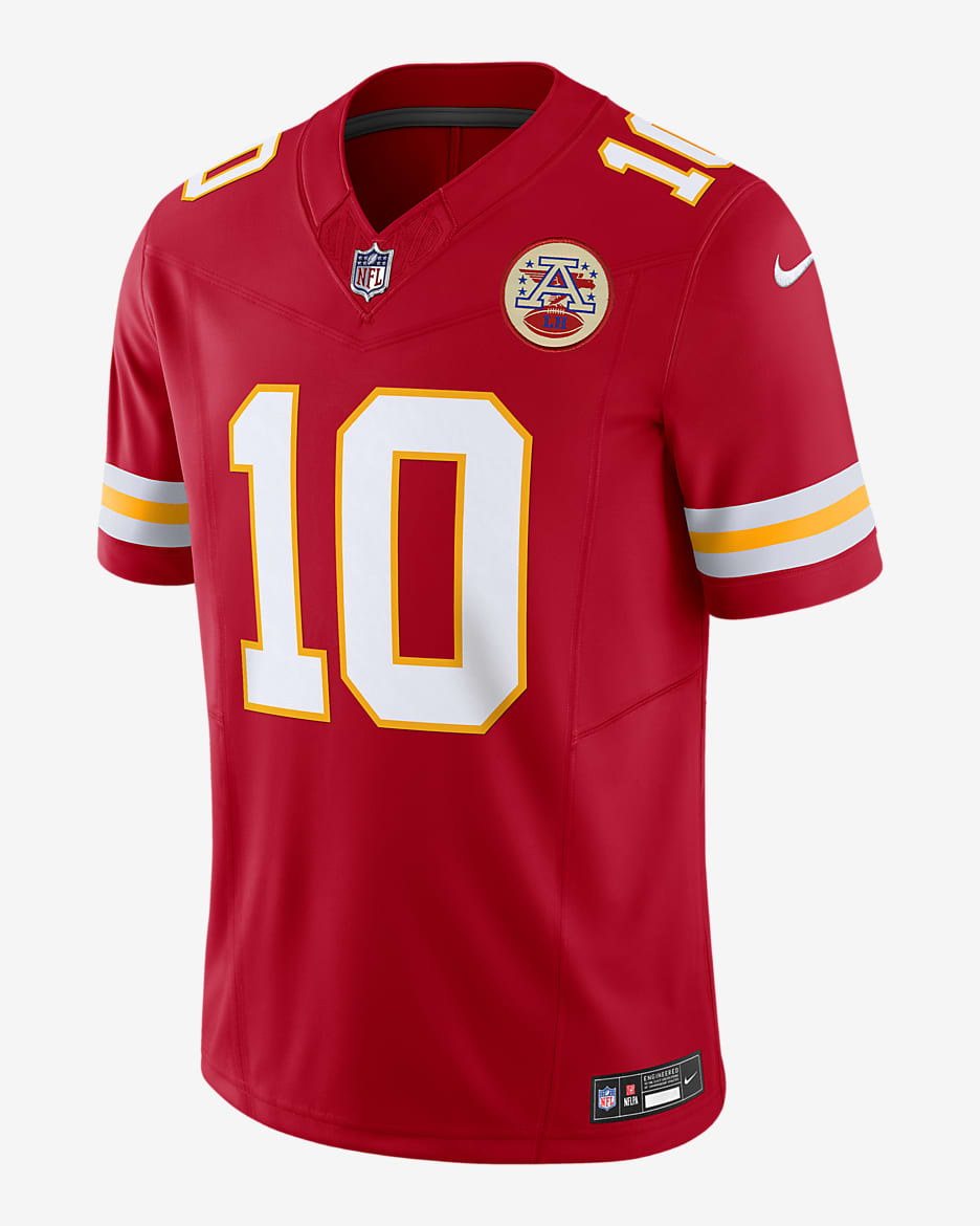 Jersey de la NFL Nike Dri-FIT Limited para hombre Isiah Pacheco Kansas City Chiefs - Rojo universitario