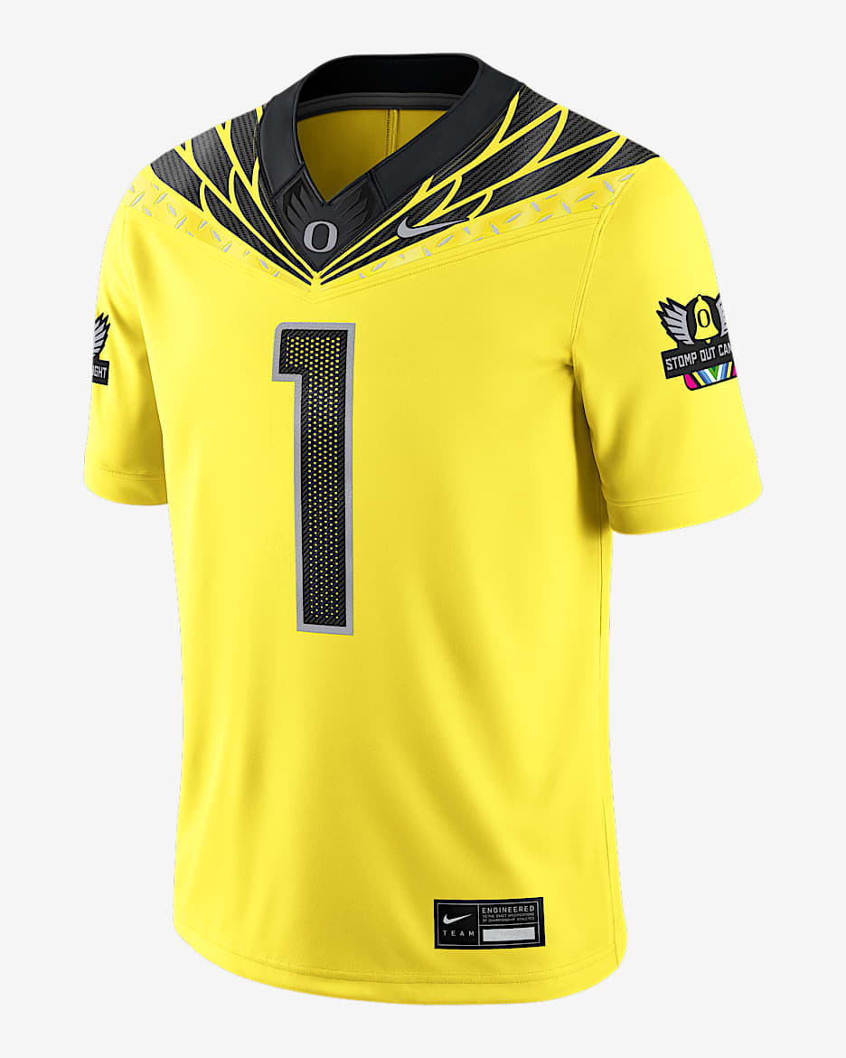 Oregon Ducks Generation O Mighty Oregon Men’s Nike Dri-FIT College Game Jersey - Yellow