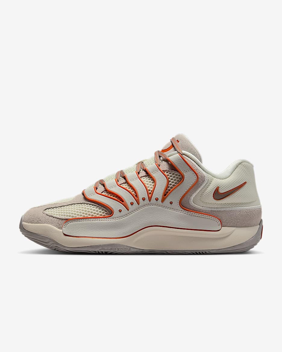 KD18 Basketball Shoes - Soft Pearl/Light Bone/Light Iron Ore/Campfire Orange