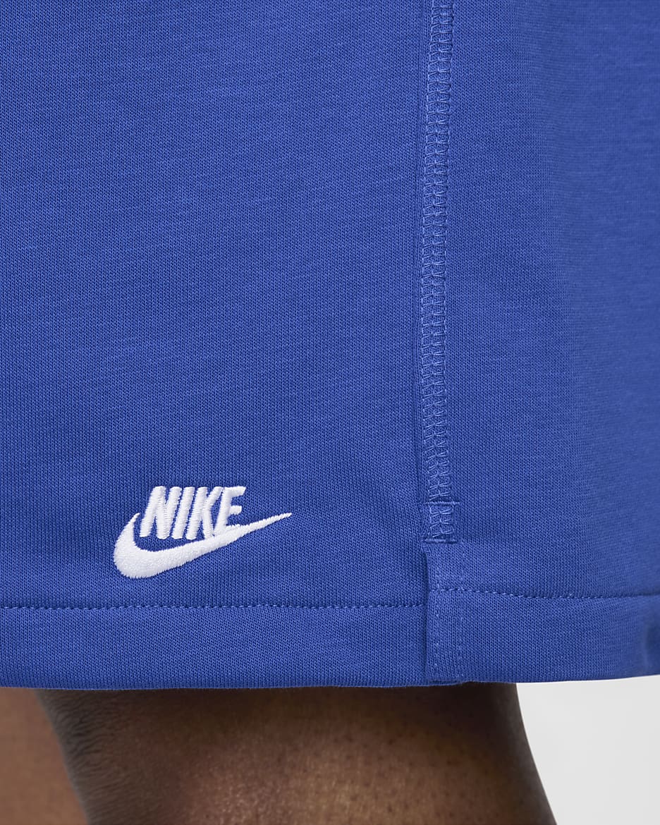 Short en molleton Flow Nike Club pour homme - Game Royal/Game Royal/Blanc