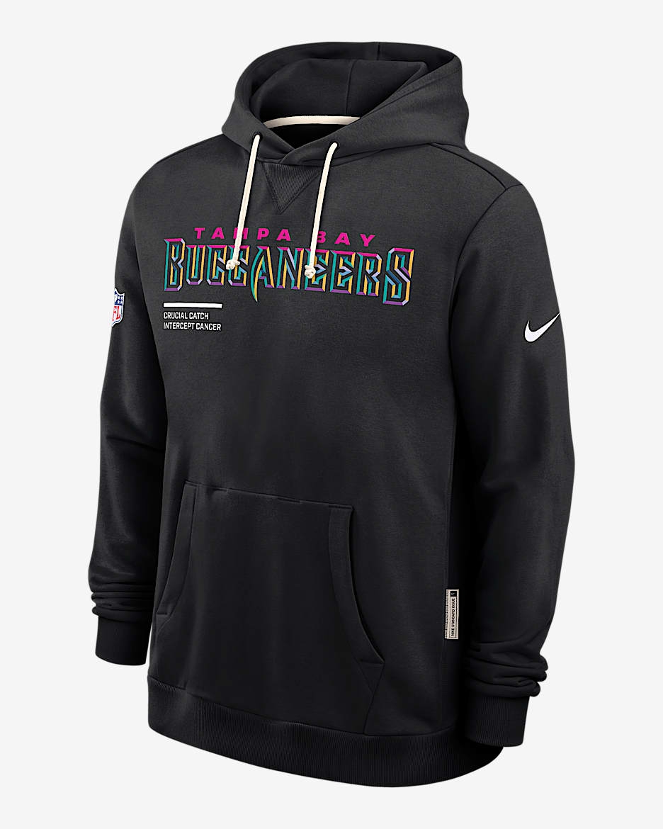 Tampa Bay Buccaneers Crucial Catch Sideline Men's Nike Dri-FIT NFL Pullover Hoodie - Black