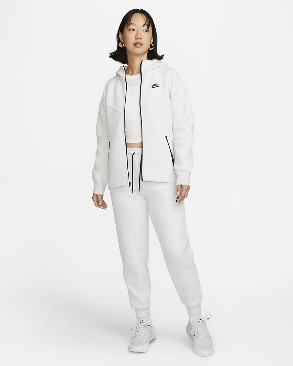 Nike Sportswear Tech Fleece Windrunner Women's Full-Zip Hoodie - Light Grey/Heather/Black