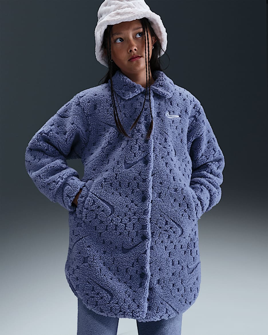Nike Sportswear Big Kids' (Girls') Jacket - World Indigo/White