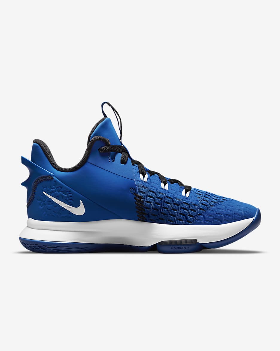 LeBron Witness 5 Basketball Shoes - Game Royal/Black/White