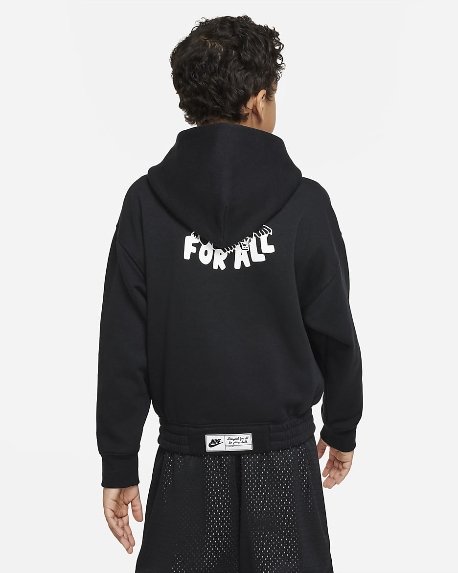 Nike Culture of Basketball Older Kids' (Boys') Full-Zip Hoodie - Black/White