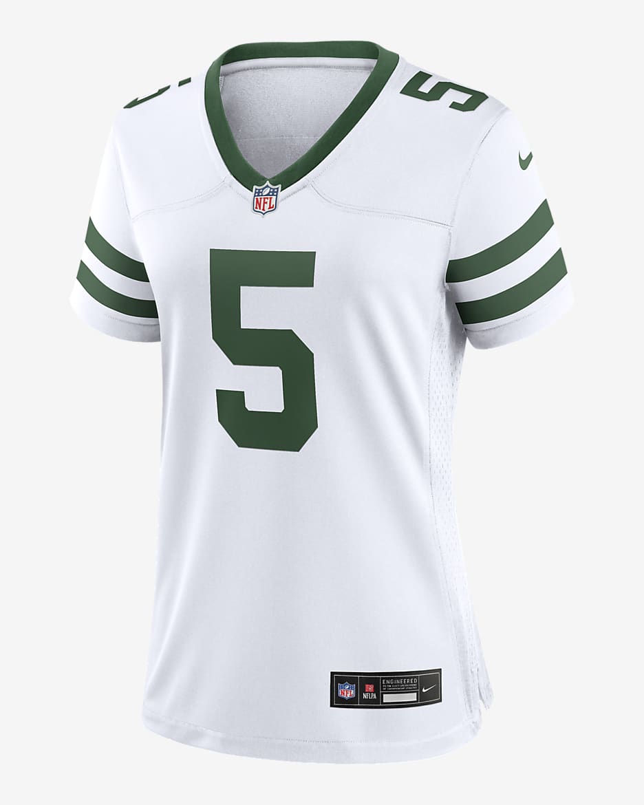 Garrett Wilson New York Jets Women's Nike NFL Game Football Jersey - White