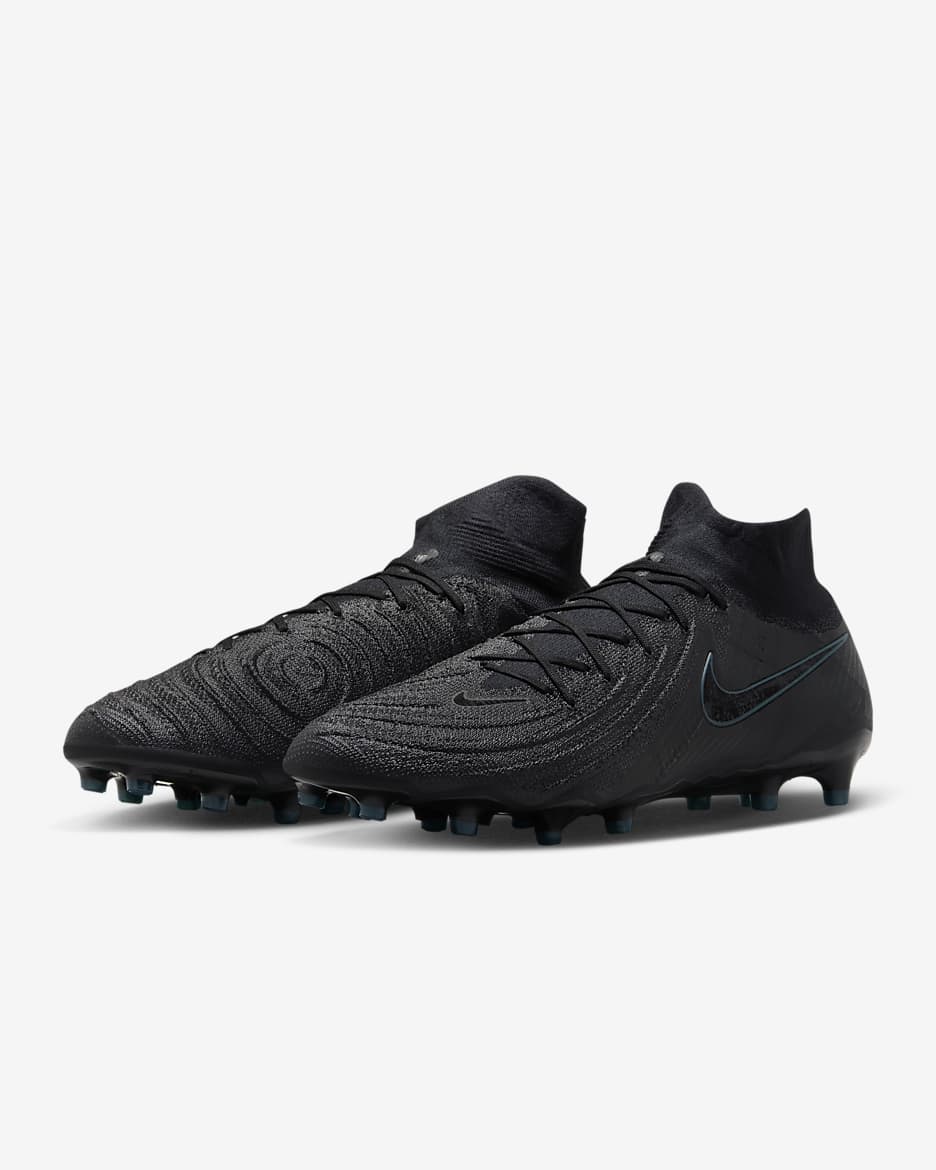 Fotbollssko Nike Phantom Luna 2 Elite AG med högt skaft - Svart/Deep Jungle/Svart