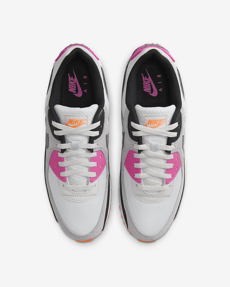 Calzado para hombre Nike Air Max 90 - Platino puro/Rosa alquimia/Naranja total/Gris azulado