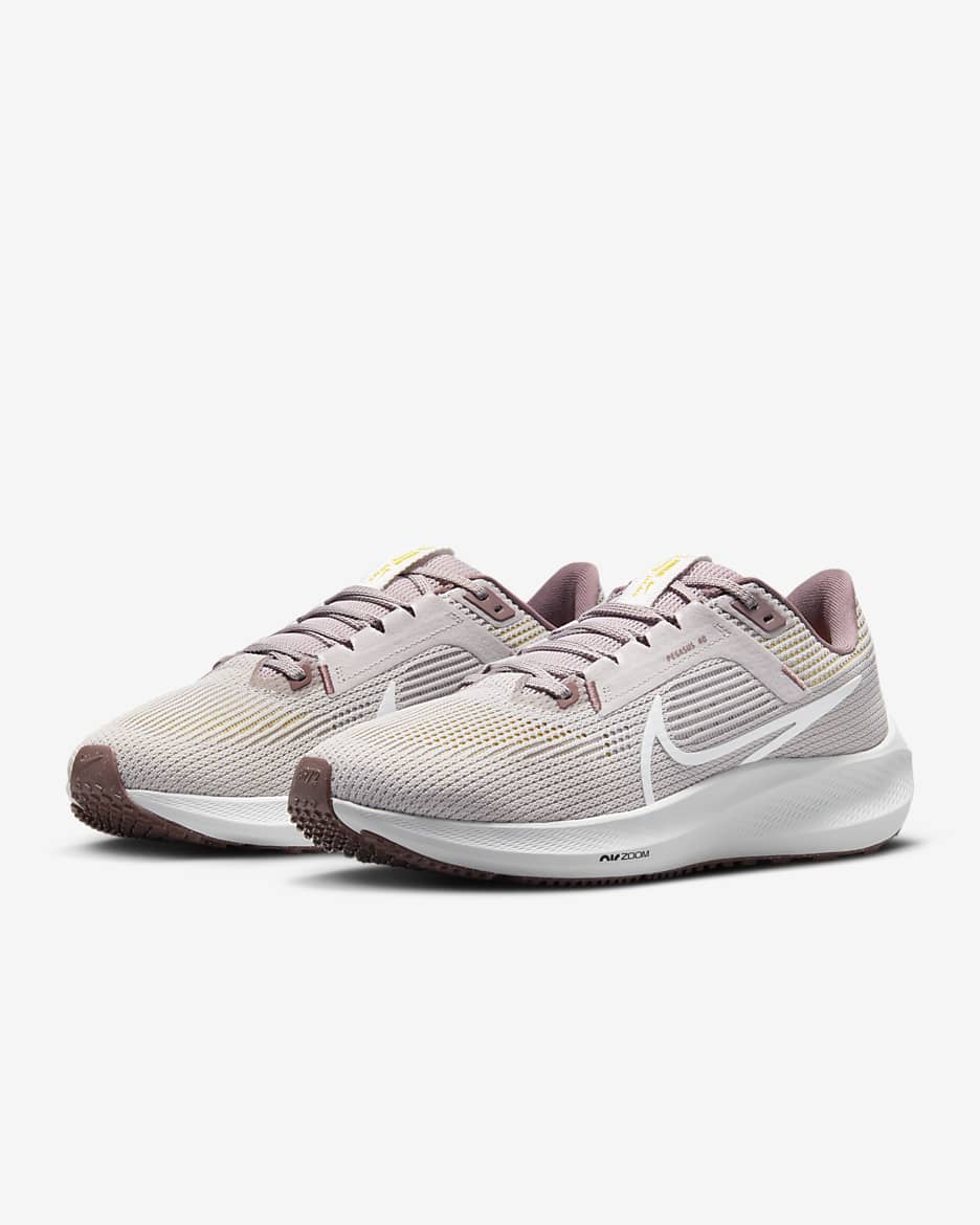 Nike Pegasus 40 Women's Road Running Shoes - Platinum Violet/Smokey Mauve/Saturn Gold/Summit White