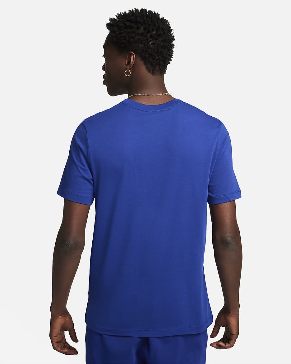 F.C. Barcelona Men's Nike Football T-Shirt - Deep Royal Blue/University Gold