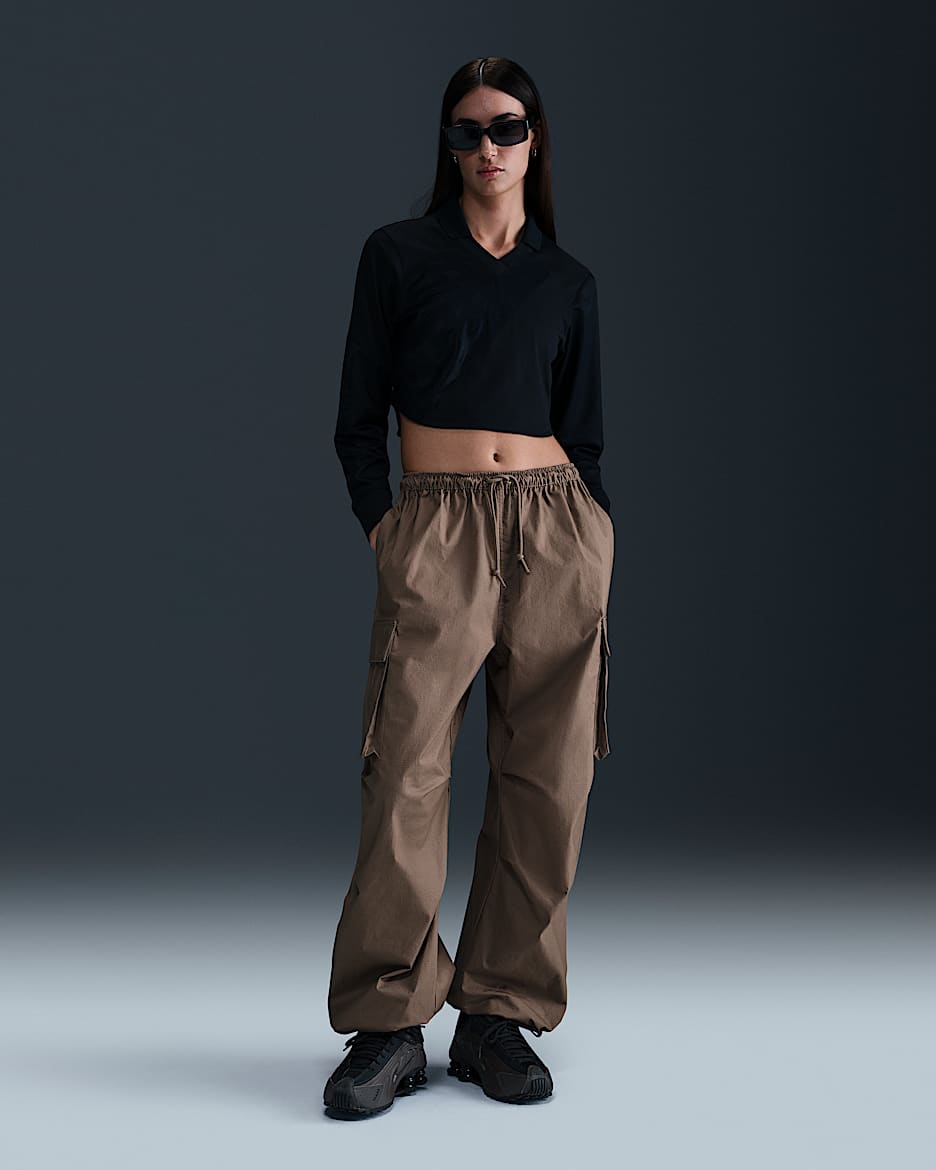 Nike Sportswear Normal Belli Bol Kadın Kargo Eşofman Altı - Mink Brown/Sail