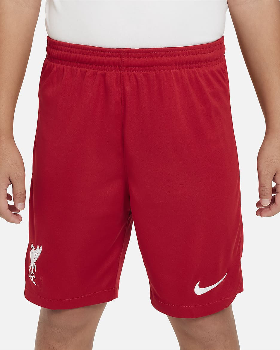 Liverpool FC 2023/24 Stadium Home Big Kids' Nike Dri-FIT Soccer Shorts - Gym Red/White