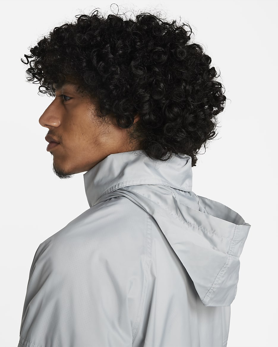 Chamarra tipo anorak para hombre Nike Windrunner - Gris humo claro/Blanco