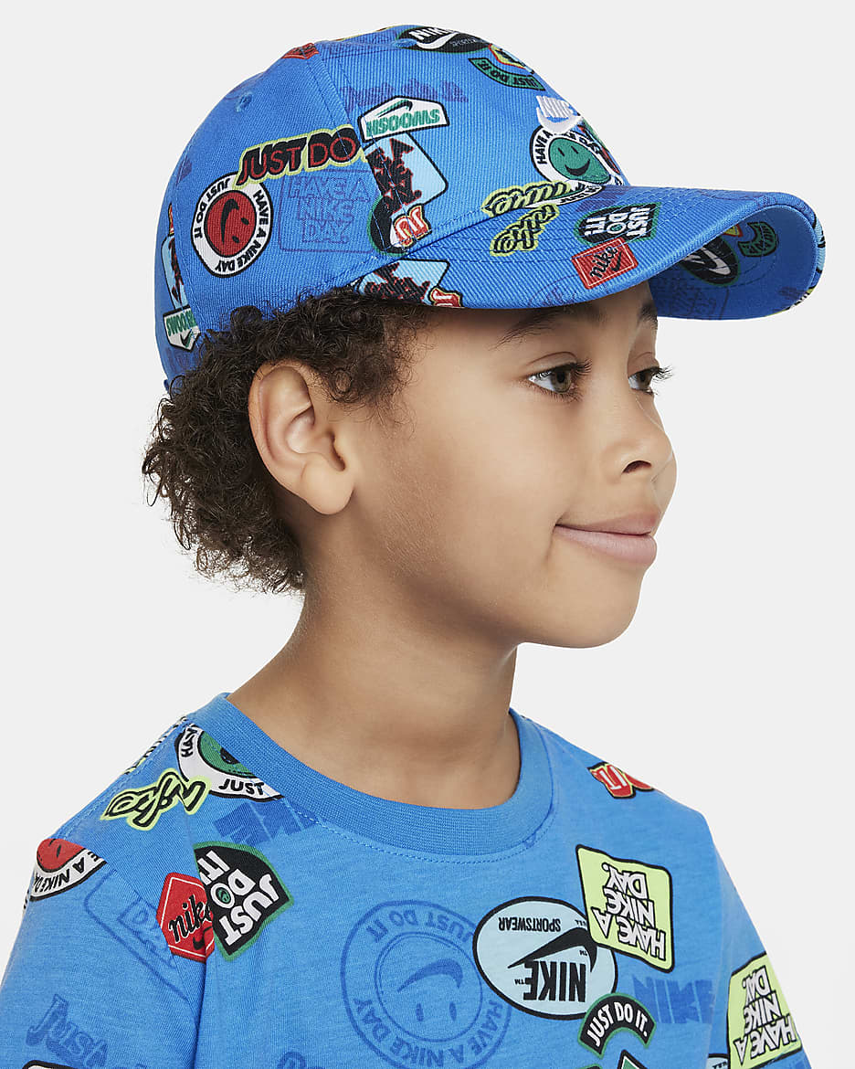 Gorra estampada con visera curva para niños talla pequeña Nike - Azul foto claro