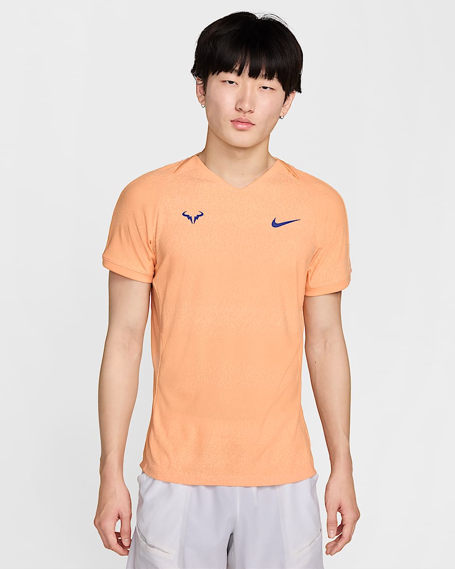 Playera de tenis de manga corta para hombre Dri-FIT ADV Rafa - Tiza naranja/Tiza naranja/Noche intenso