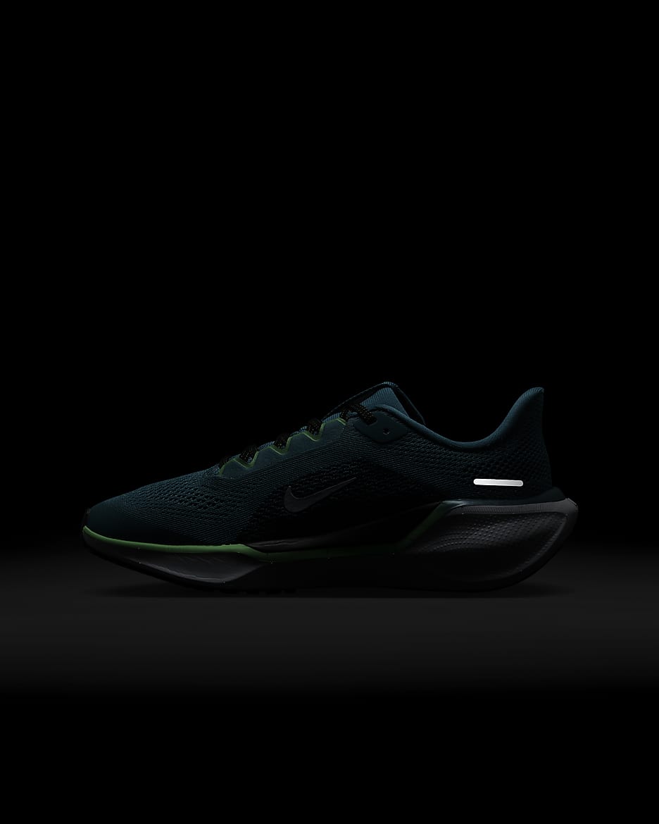 Nike Pegasus 41 løpesko for vei til store barn - Aquamarine/Svart/Green Strike/Football Grey