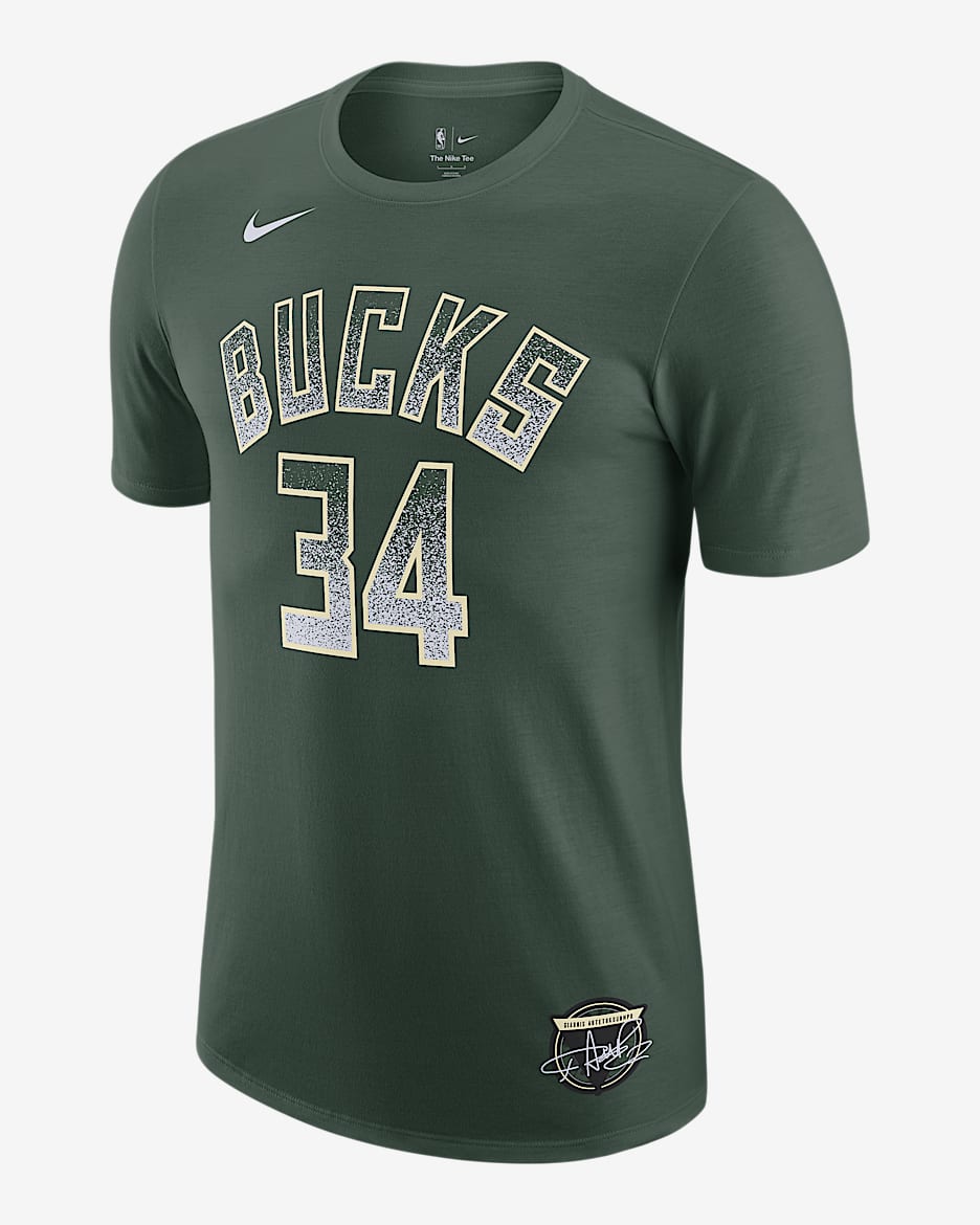 Playera Nike de la NBA para hombre Giannis Antetokounmpo Milwaukee Bucks Select Series - Abeto