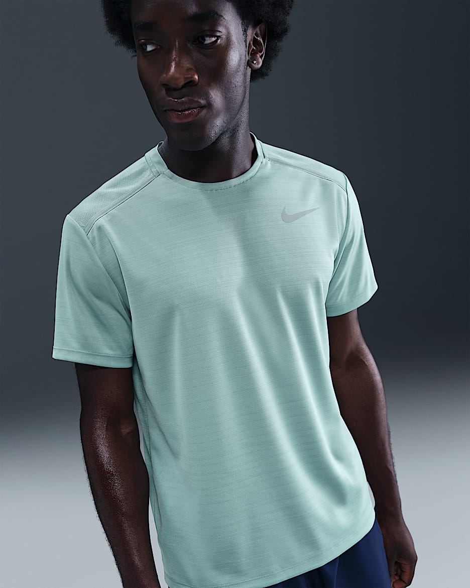 Haut de running à manches courtes Nike Miler pour Homme - Cannon