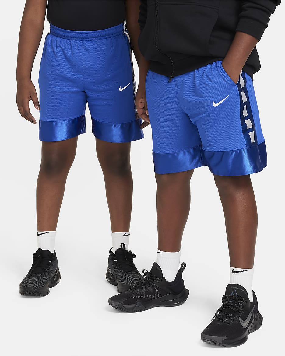 Shorts de básquetbol para niño talla grande (talla amplia) Nike Dri-FIT Elite 23 - Royal juego/Blanco