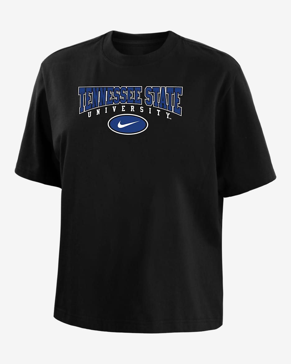Tennessee State Women's Nike College Boxy T-Shirt - Black