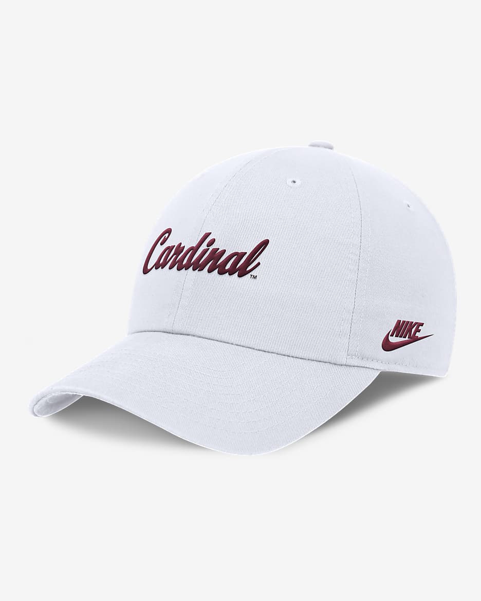 Stanford Cardinal Legacy Club Men's Nike Dri-FIT College Adjustable Hat - White