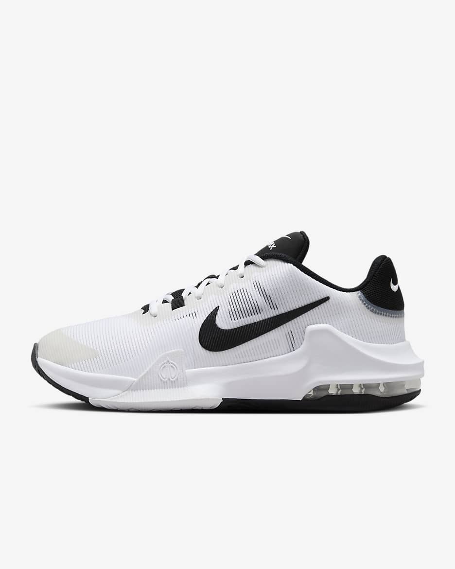 Nike Impact 4 Tenis de básquetbol - Blanco/Negro