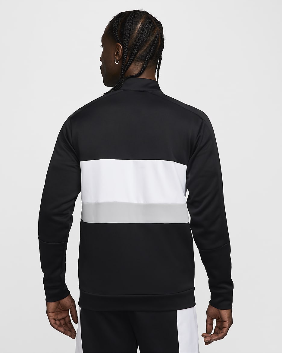 Veste de survêtement de foot Dri-FIT Nike Academy pour homme - Noir/Blanc/Light Smoke Grey/Blanc